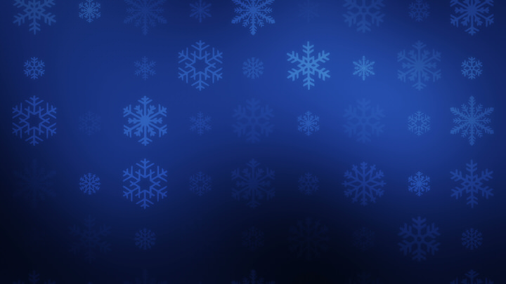 Falling Snowflakes on Blue