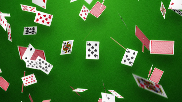 Playing Cards Falling
